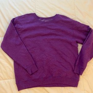 purple crew neck